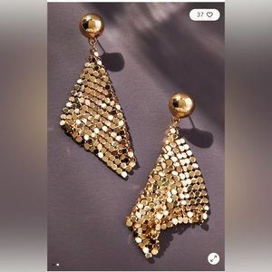 Anthropologie Chainmail Drop Earrings
